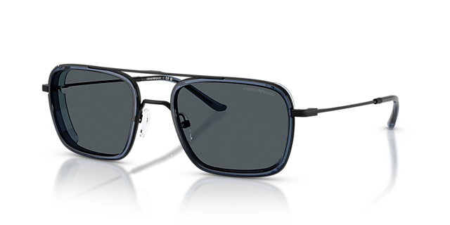 EA2162 Matzwart MetaalSunglass Frames van B24, Hoekweergave