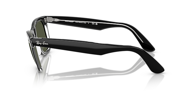 RB2140 Schwarz auf Transparent AcetatSunglass Frames von B24, Seitenansicht