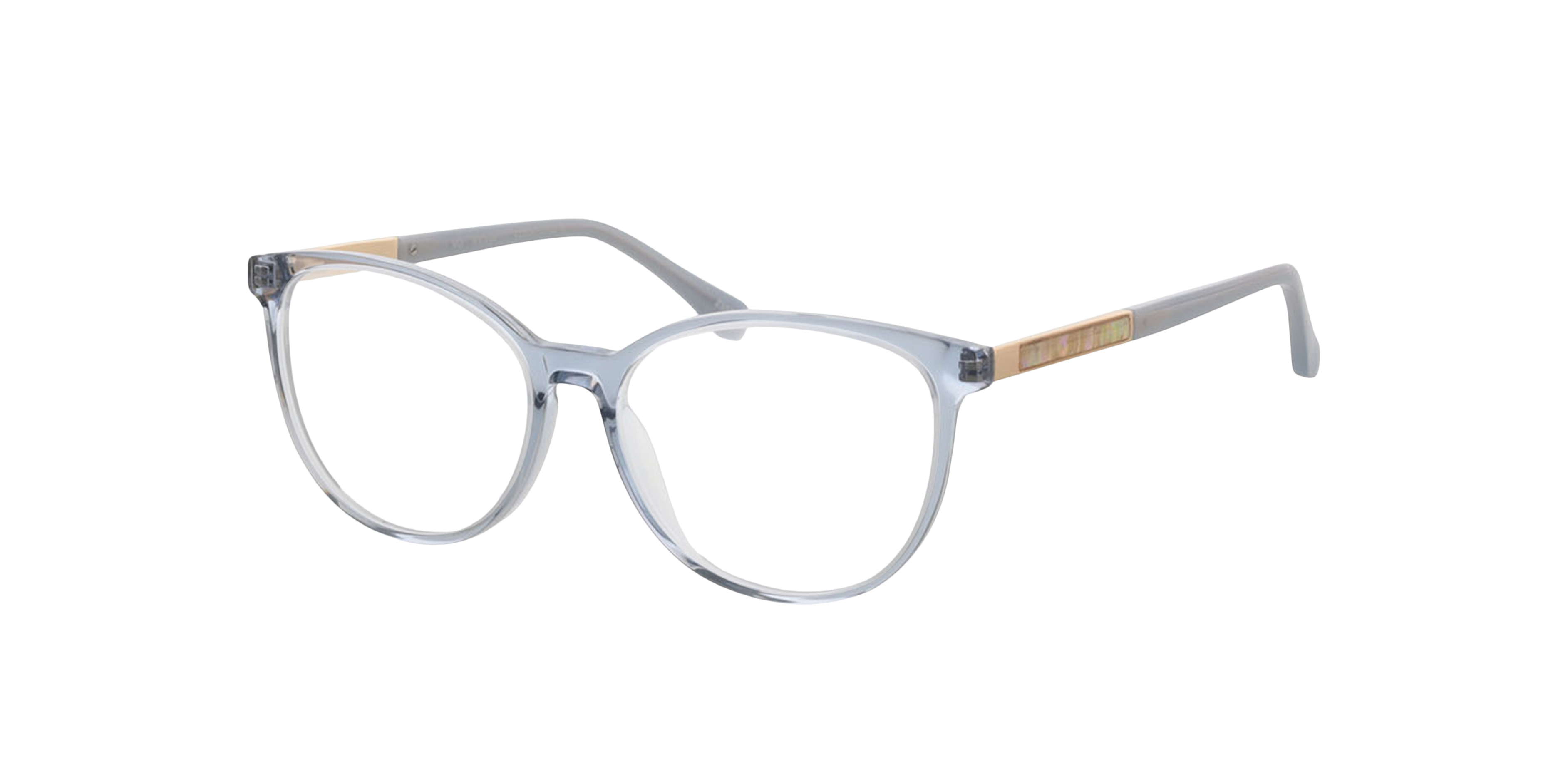 Malaga Kristalblauw AcetaatEyeglass Frames van B24, Hoekweergave