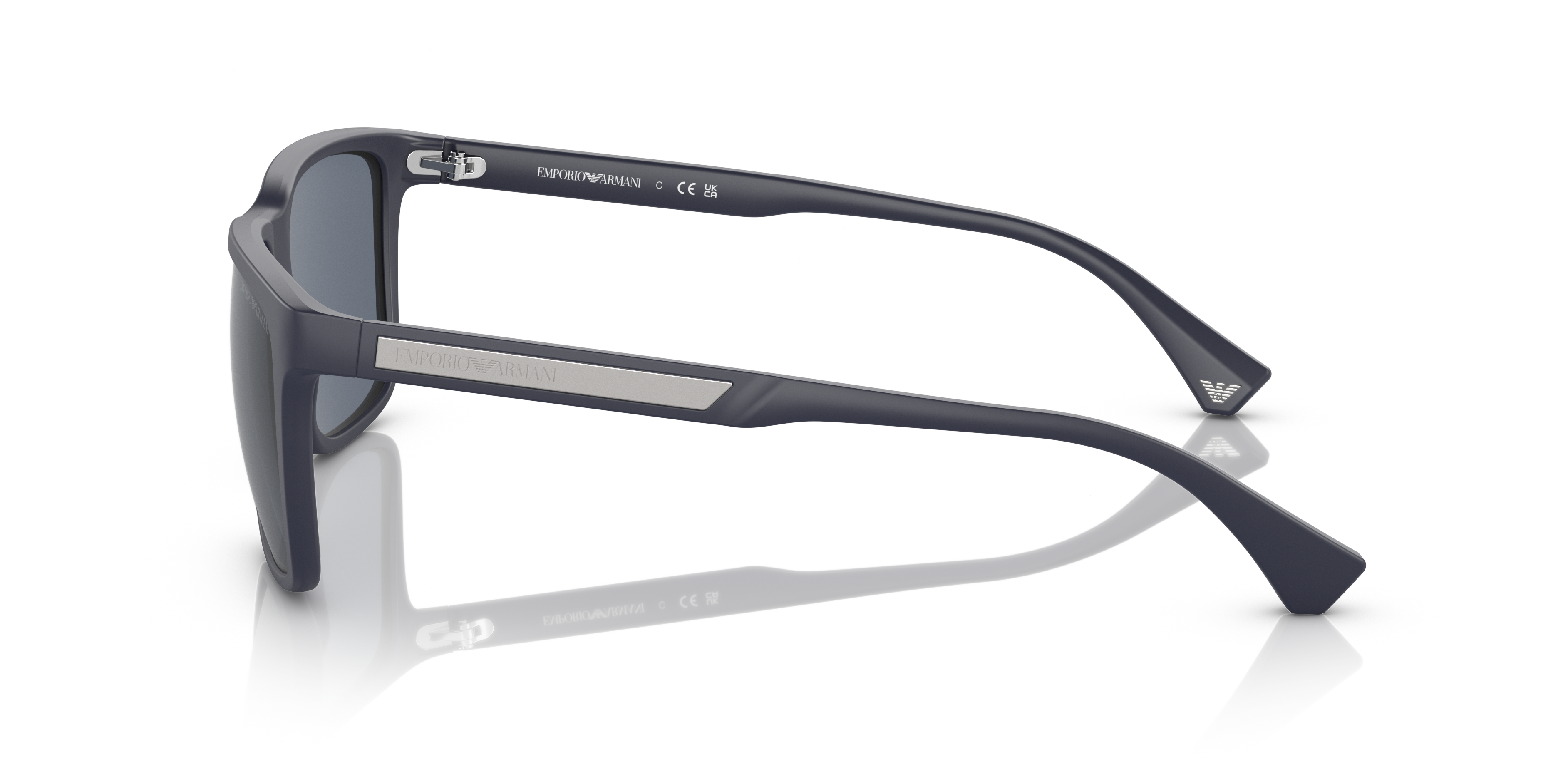 EA4047 Matblauw KunststofSunglass Frames van B24, Zijaanzicht