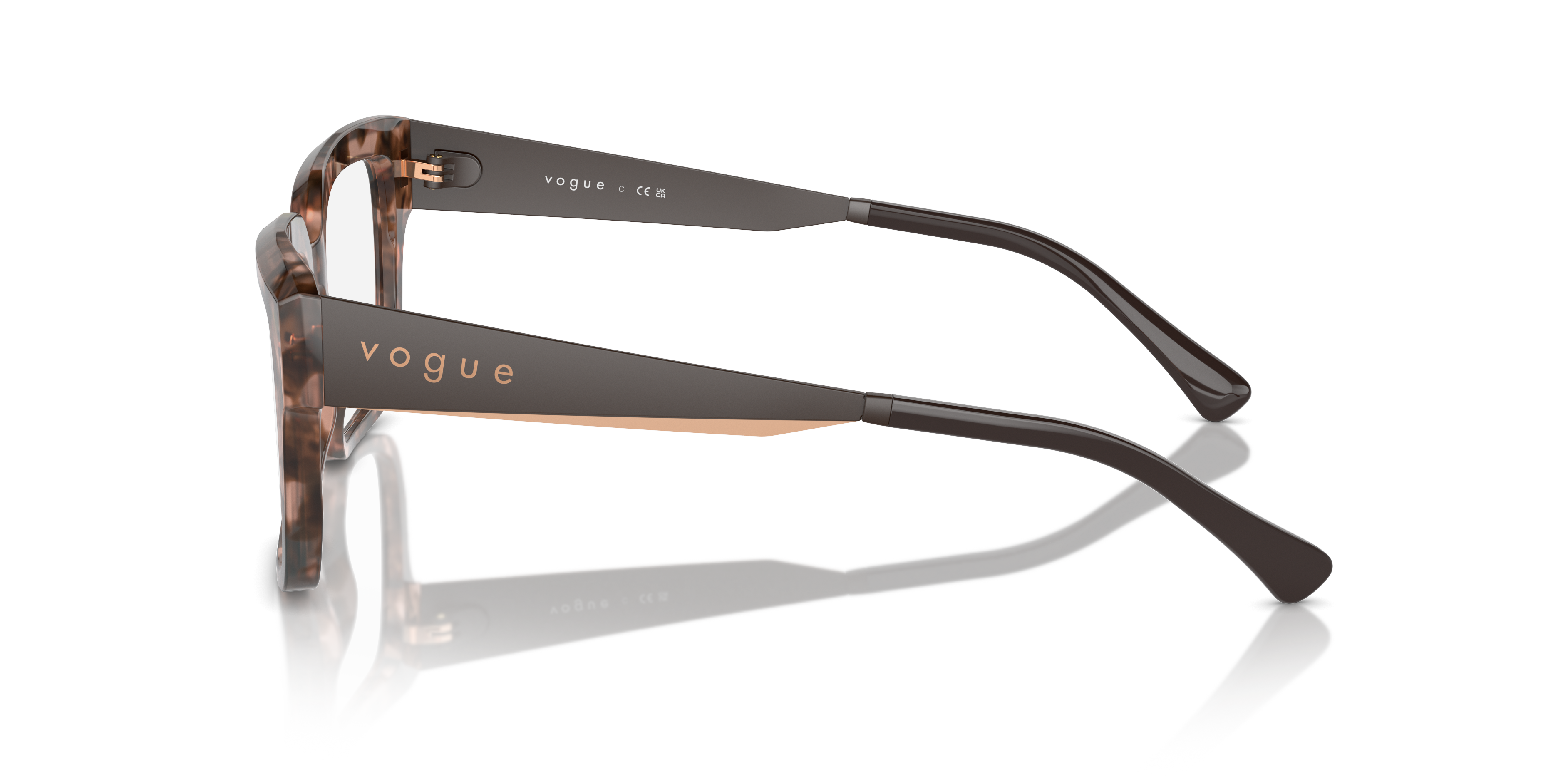 VO5559 Tortoise Rosa AcetatEyeglass Frames von B24, Seitenansicht