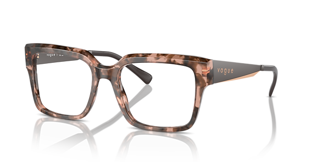 VO5559 Rosé Tortoise AcetaatEyeglass Frames van B24, Hoekweergave