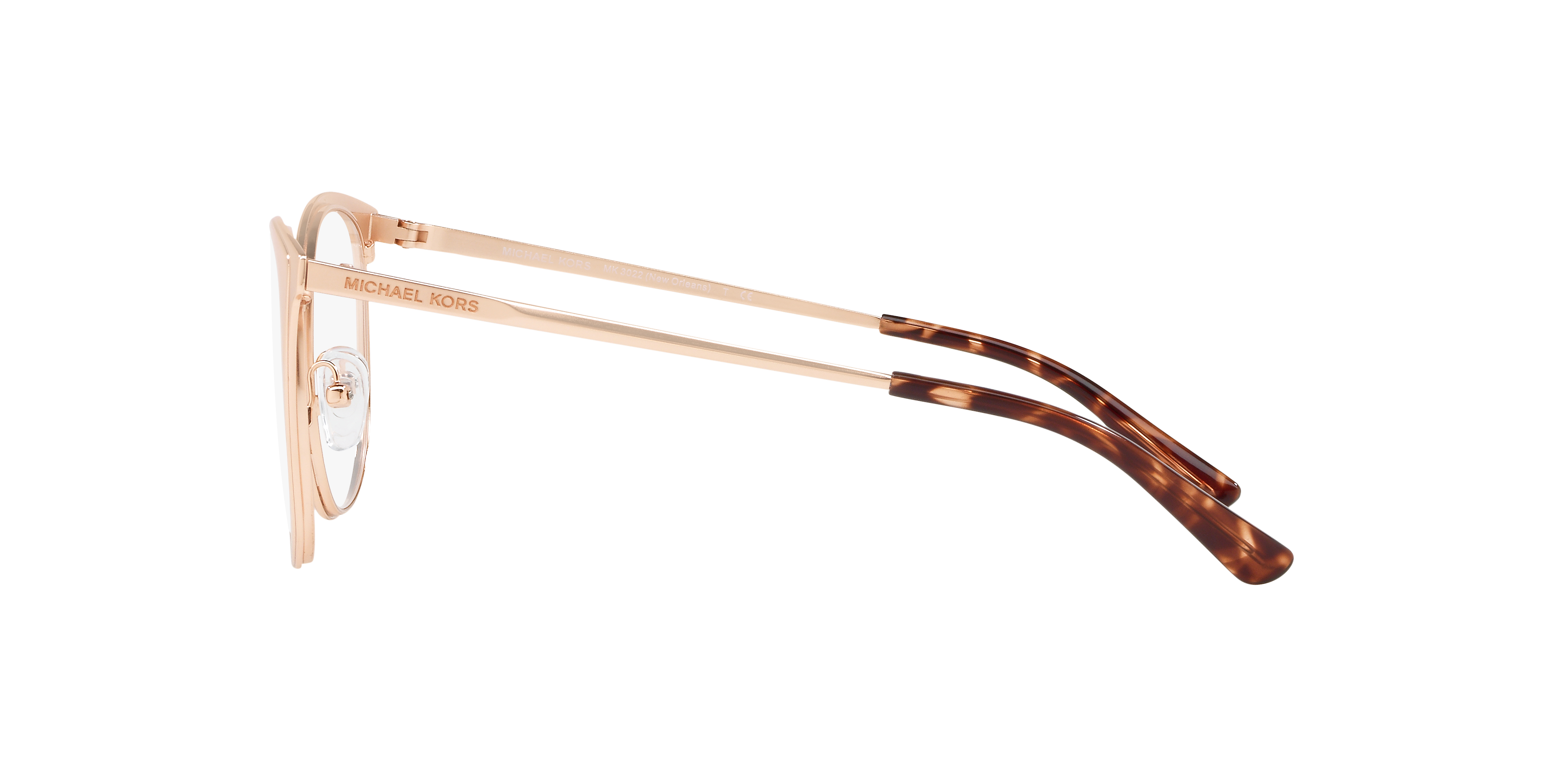 MK3022 Roségoud MetaalEyeglass Frames van B24, Zijaanzicht