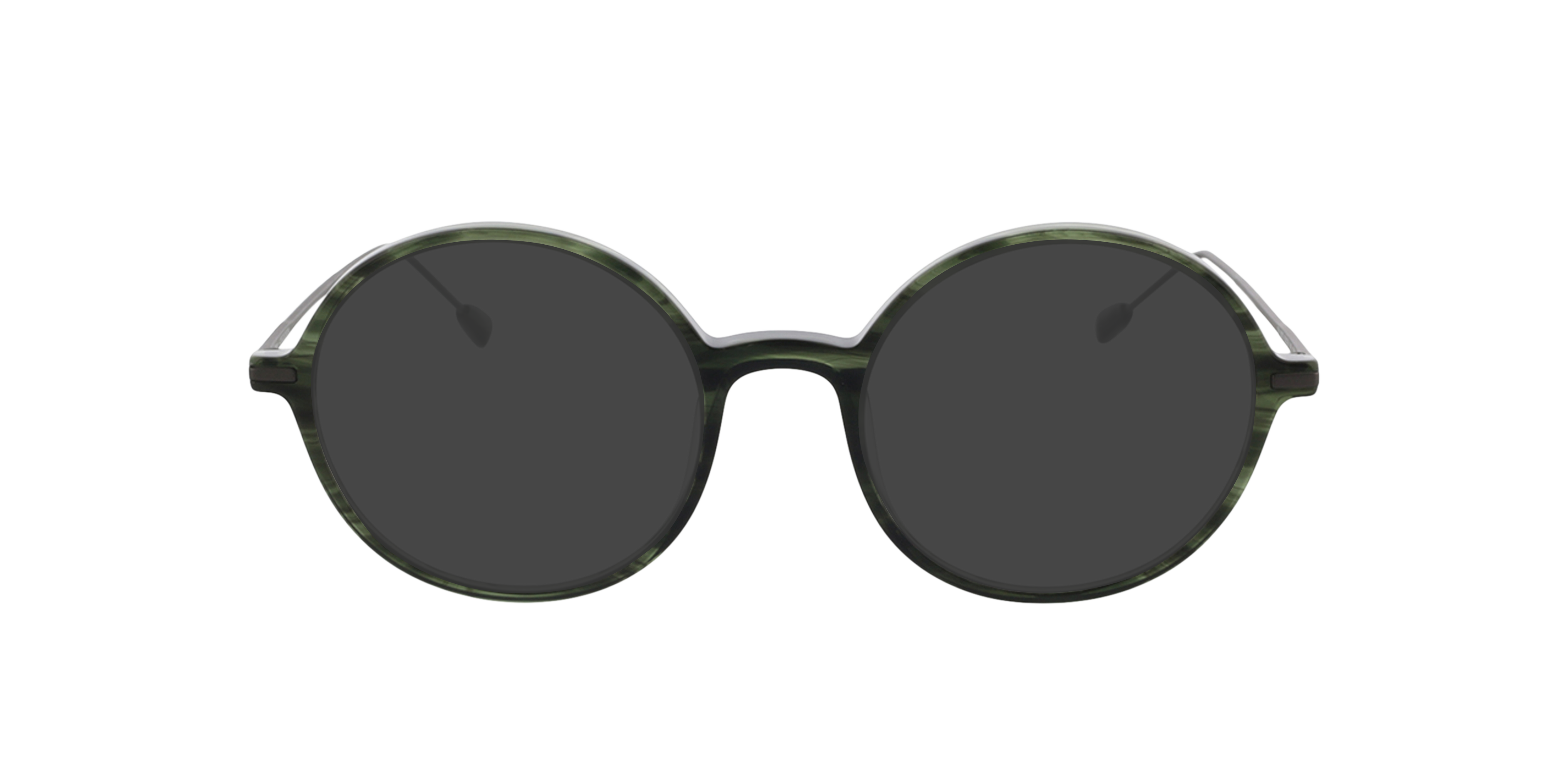 Edison Kaki hoorn  &  mat gunmetal AcetaatEyeglass Frames van B24, met getinte lenzen