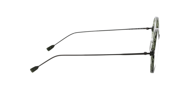 Edison Kaki hoorn  &  mat gunmetal AcetaatEyeglass Frames van B24, Zijaanzicht