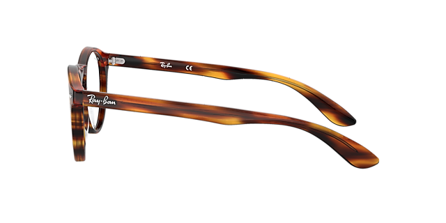 RB5283 Havana gestreept AcetaatEyeglass Frames van B24, Zijaanzicht