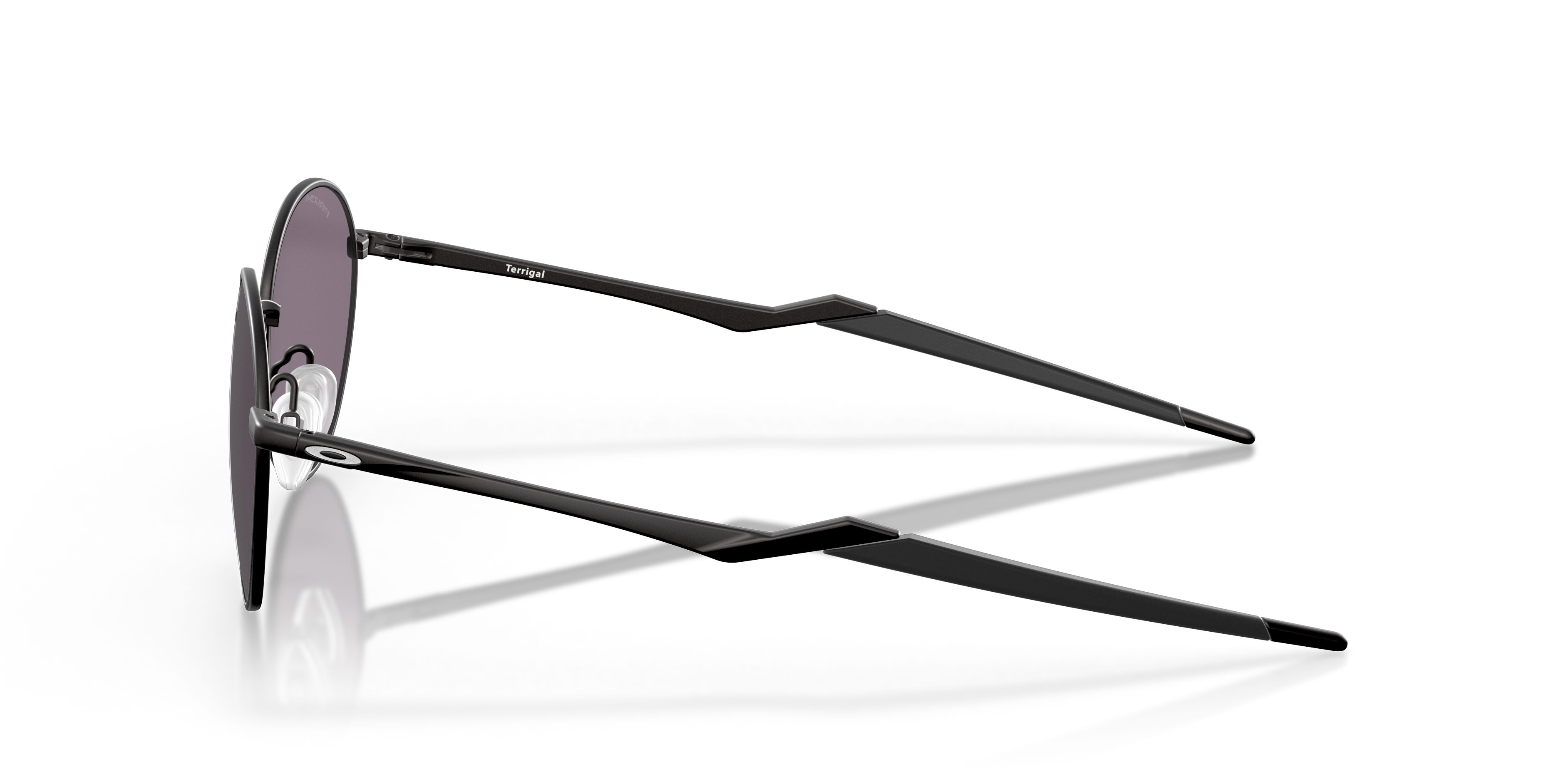 Terrigal Satijnglans zwart MetaalSunglass Frames van B24, Zijaanzicht