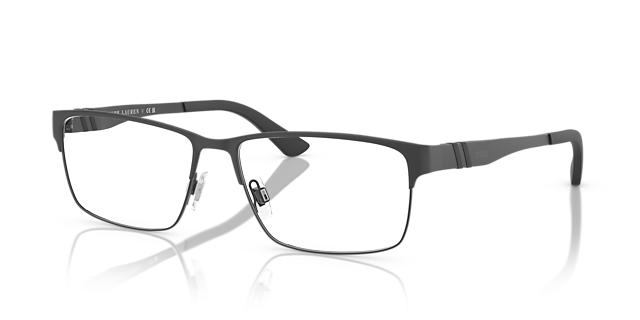 PH1147 Matzwart MetaalEyeglass Frames van B24, Hoekweergave