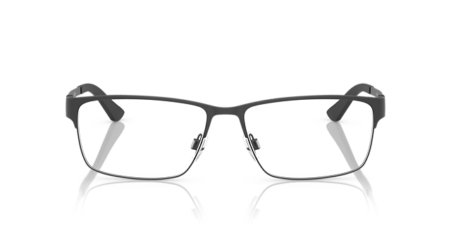 PH1147 Matzwart MetaalEyeglass Frames van B24, Vooraanzicht