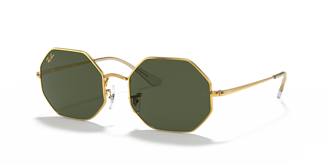 RB1972 Goud MetaalSunglass Frames van B24, Hoekweergave