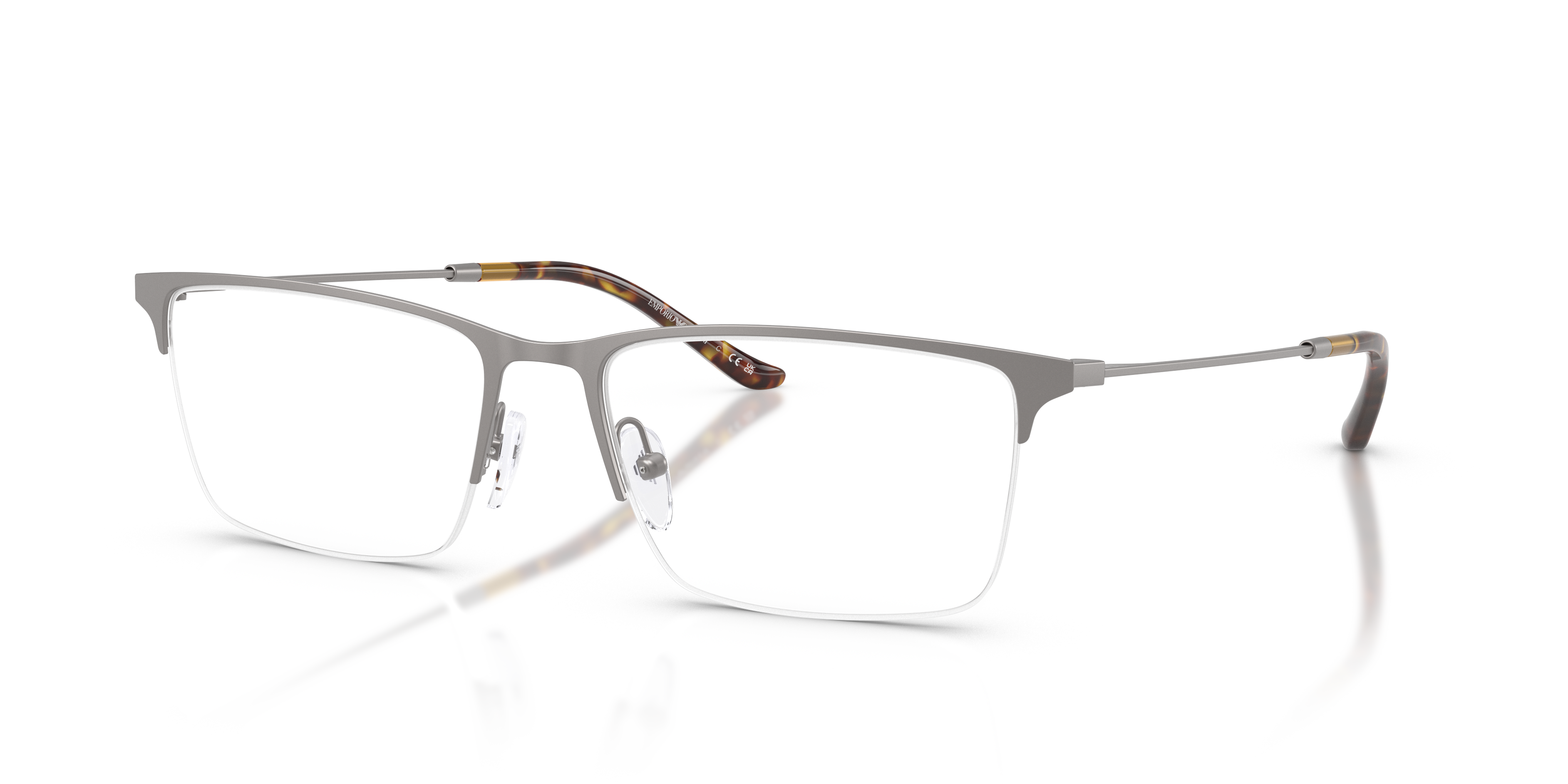 EA1171 Mat Staalgrijs MetaalEyeglass Frames van B24, Hoekweergave