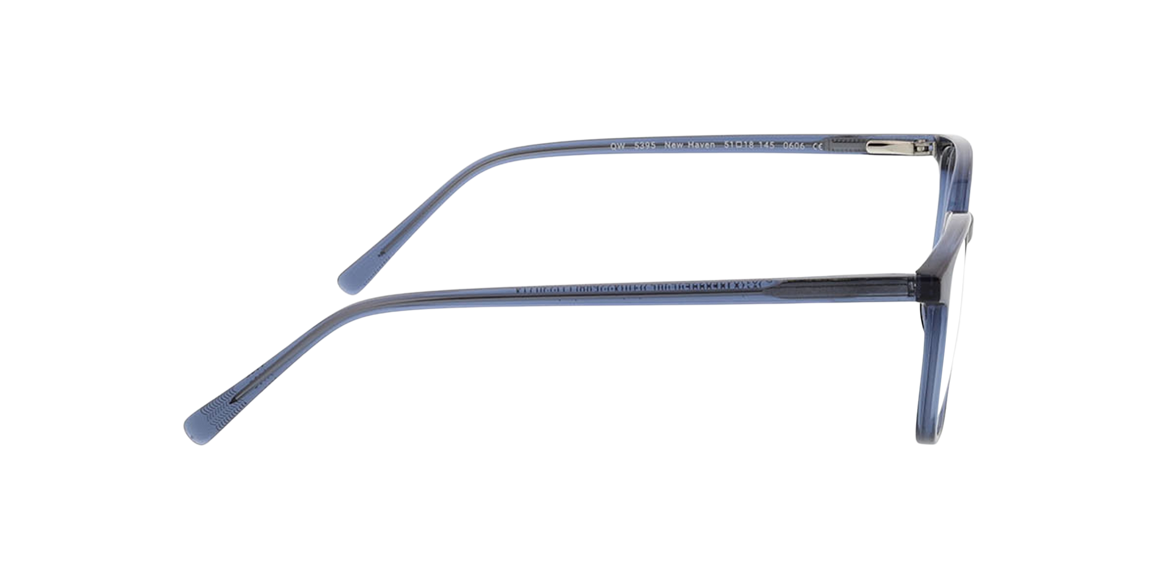 New Haven Kristal donkerblauw KunststofEyeglass Frames van B24, Zijaanzicht