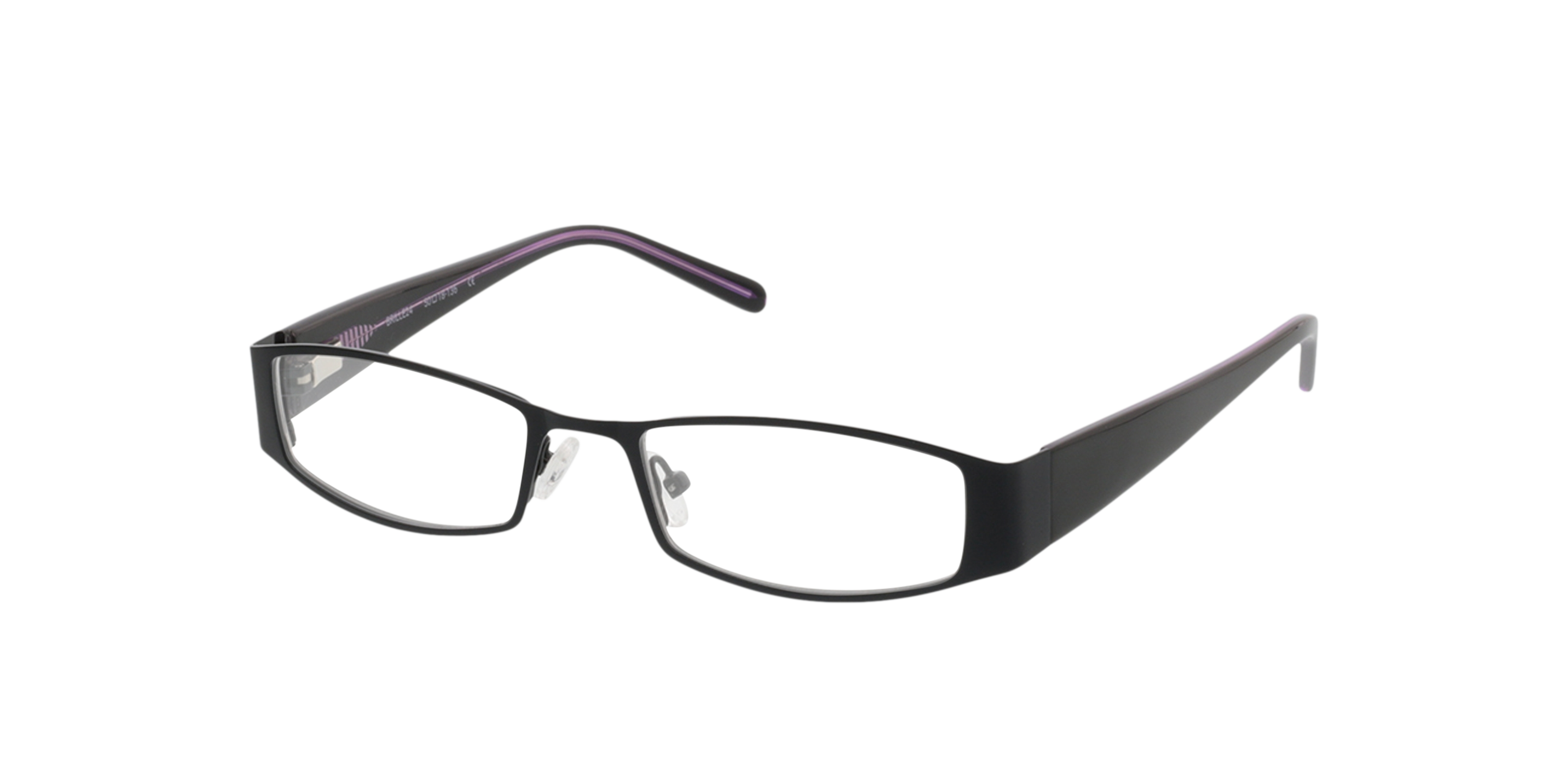 Varberg Zwart MetaalEyeglass Frames van B24, Hoekweergave