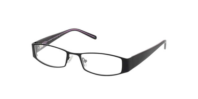 Varberg Schwarz MetallEyeglass Frames von B24, Dreiviertelansicht