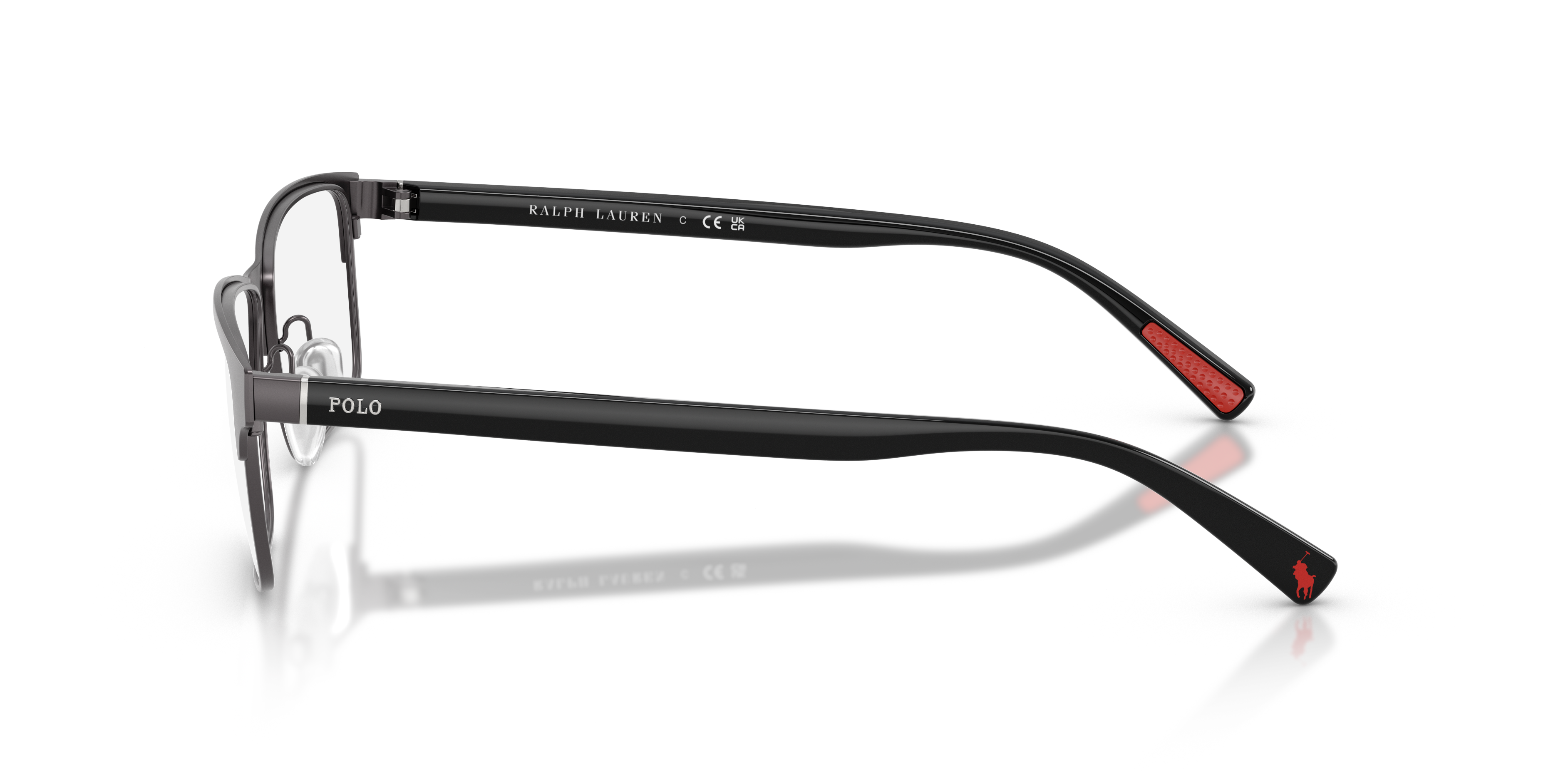 PH1243 Gunmetal dunkel halbglänzend MetallEyeglass Frames von B24, Seitenansicht