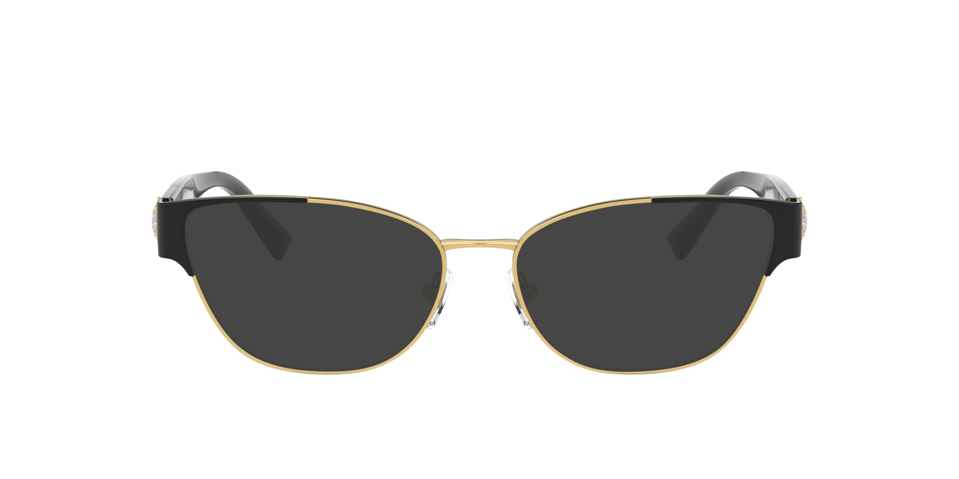 VE1267B Goud & Zwart MetaalEyeglass Frames van B24, met getinte lenzen