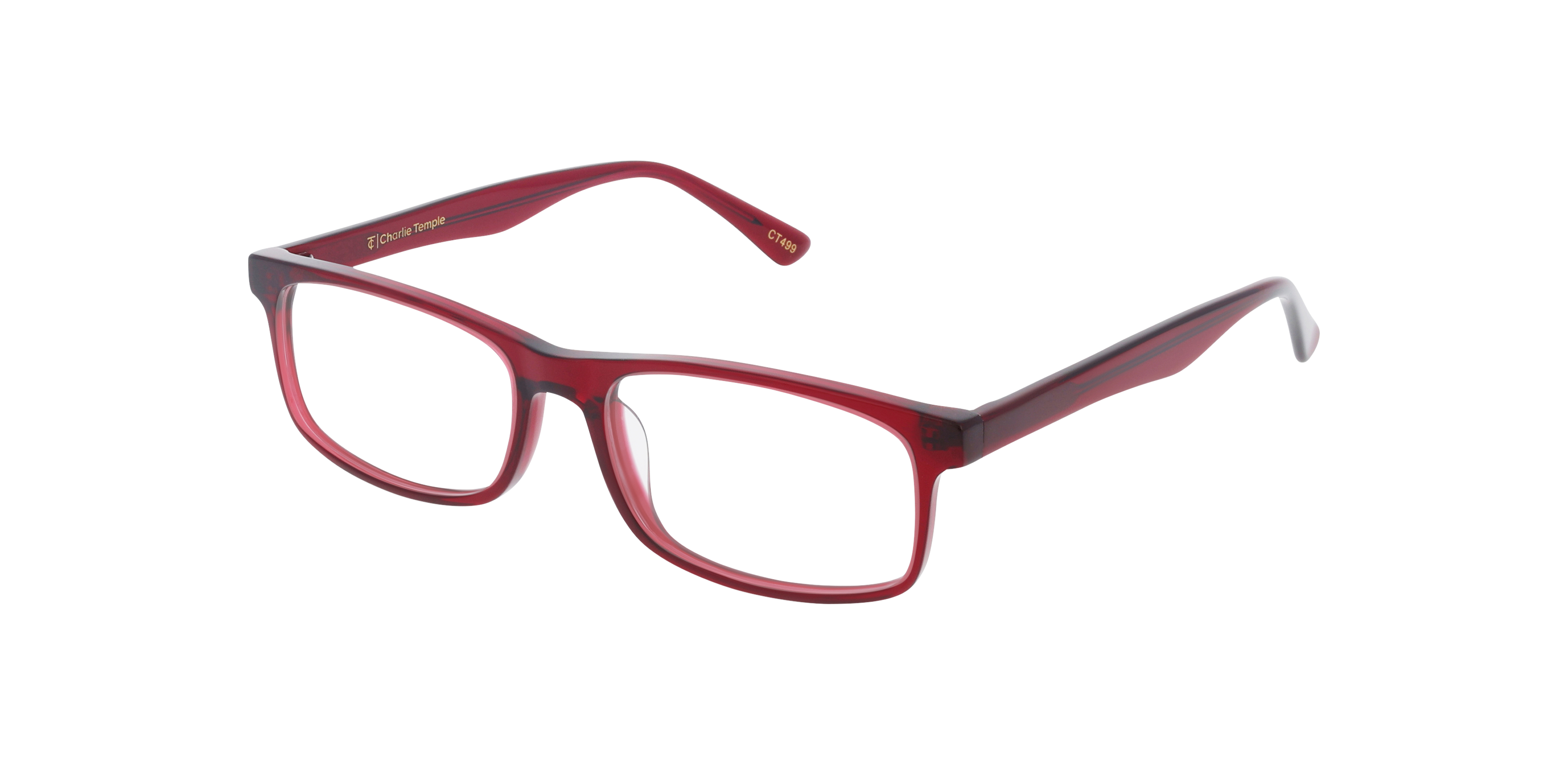 Remy Burgunderrot AcetatEyeglass Frames von B24, Dreiviertelansicht