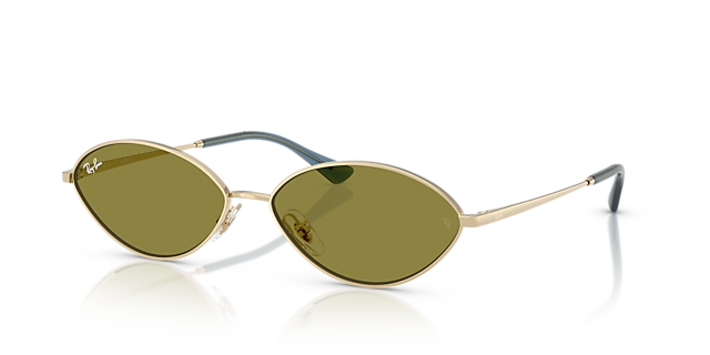 Kai Bio-Based Hellgold MetallSunglass Frames von B24, Dreiviertelansicht