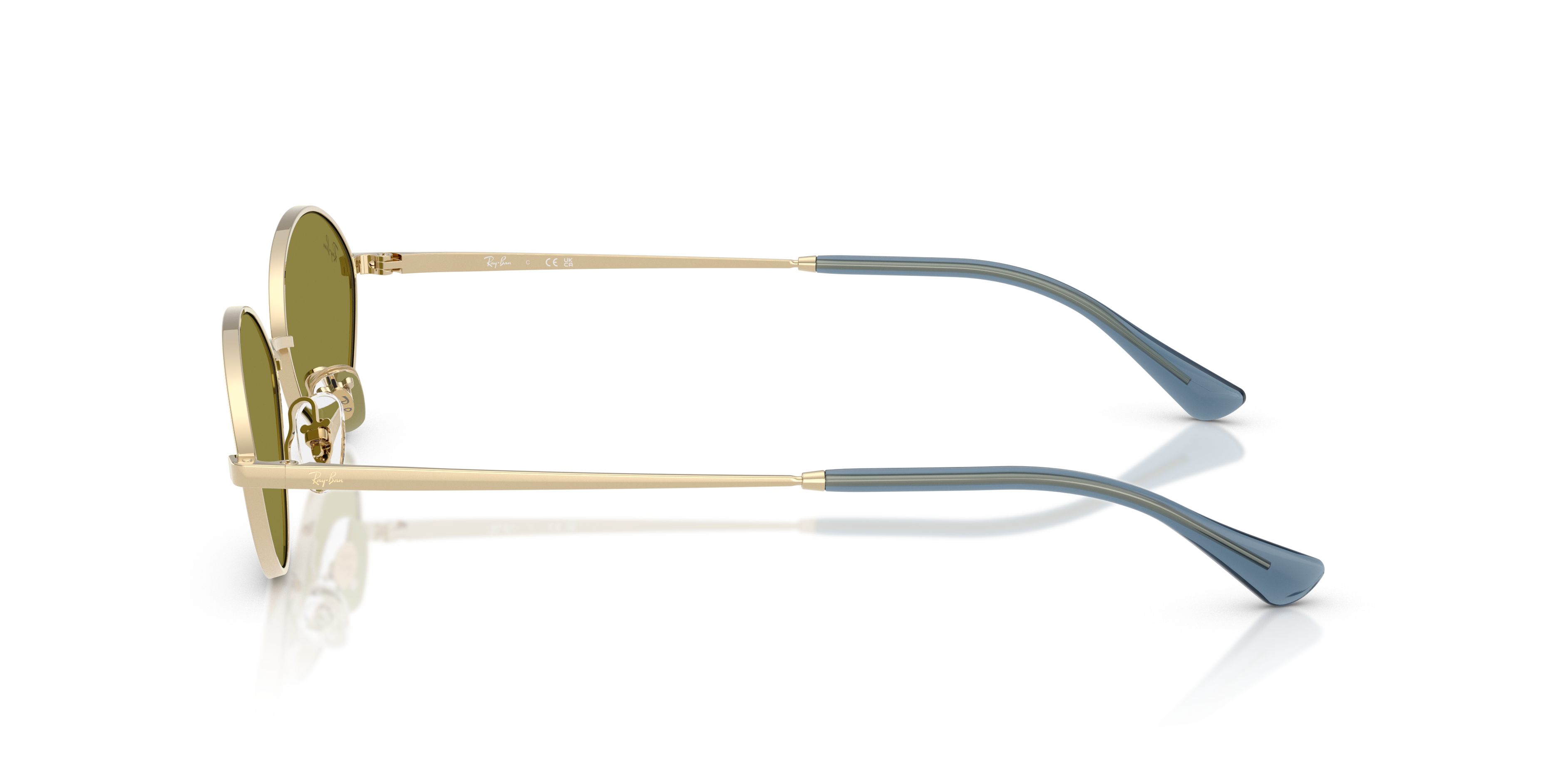 RB3757 Lichtgoud MetaalSunglass Frames van B24, Zijaanzicht