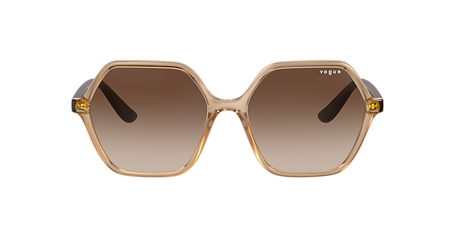 VO5361S Transparant karamel KunststofSunglass Frames van B24, Vooraanzicht
