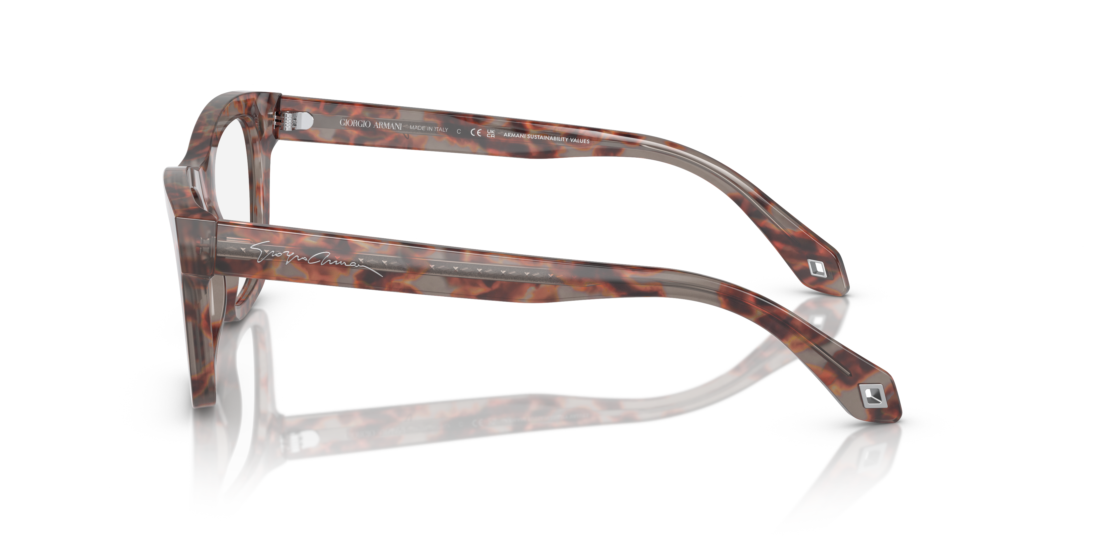 AR7240 Havana Grau AcetatEyeglass Frames von B24, Seitenansicht