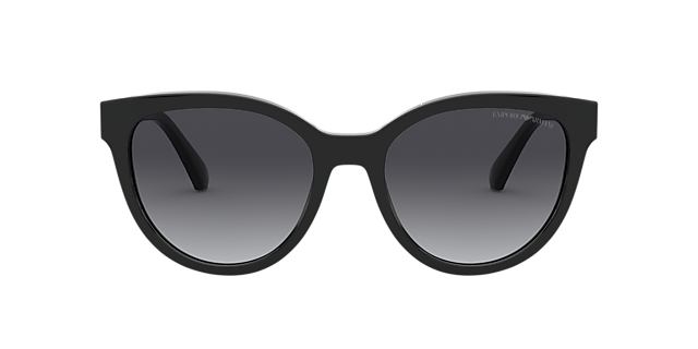 EA4140 Schwarz glänzend AcetatSunglass Frames von B24, Vorderansicht
