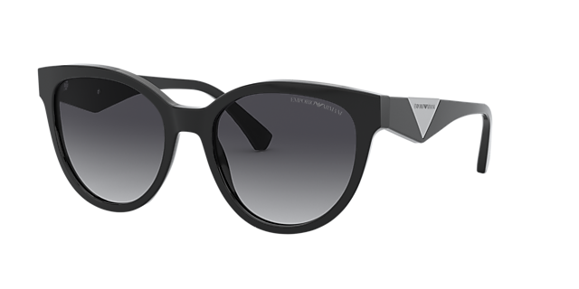 EA4140 Schwarz glänzend AcetatSunglass Frames von B24, Dreiviertelansicht