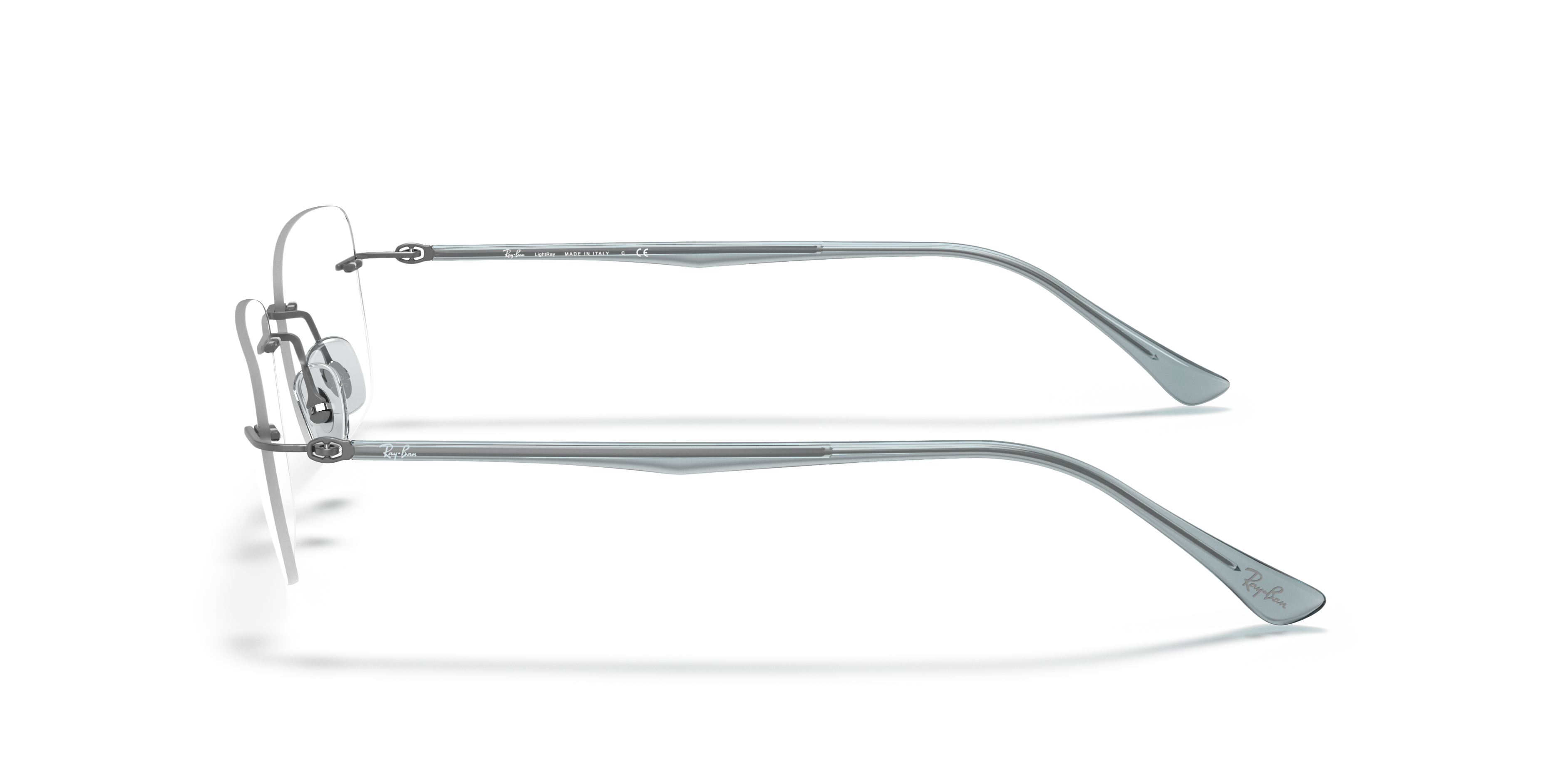 RB8725 Gunmetal TitanEyeglass Frames von B24, Seitenansicht