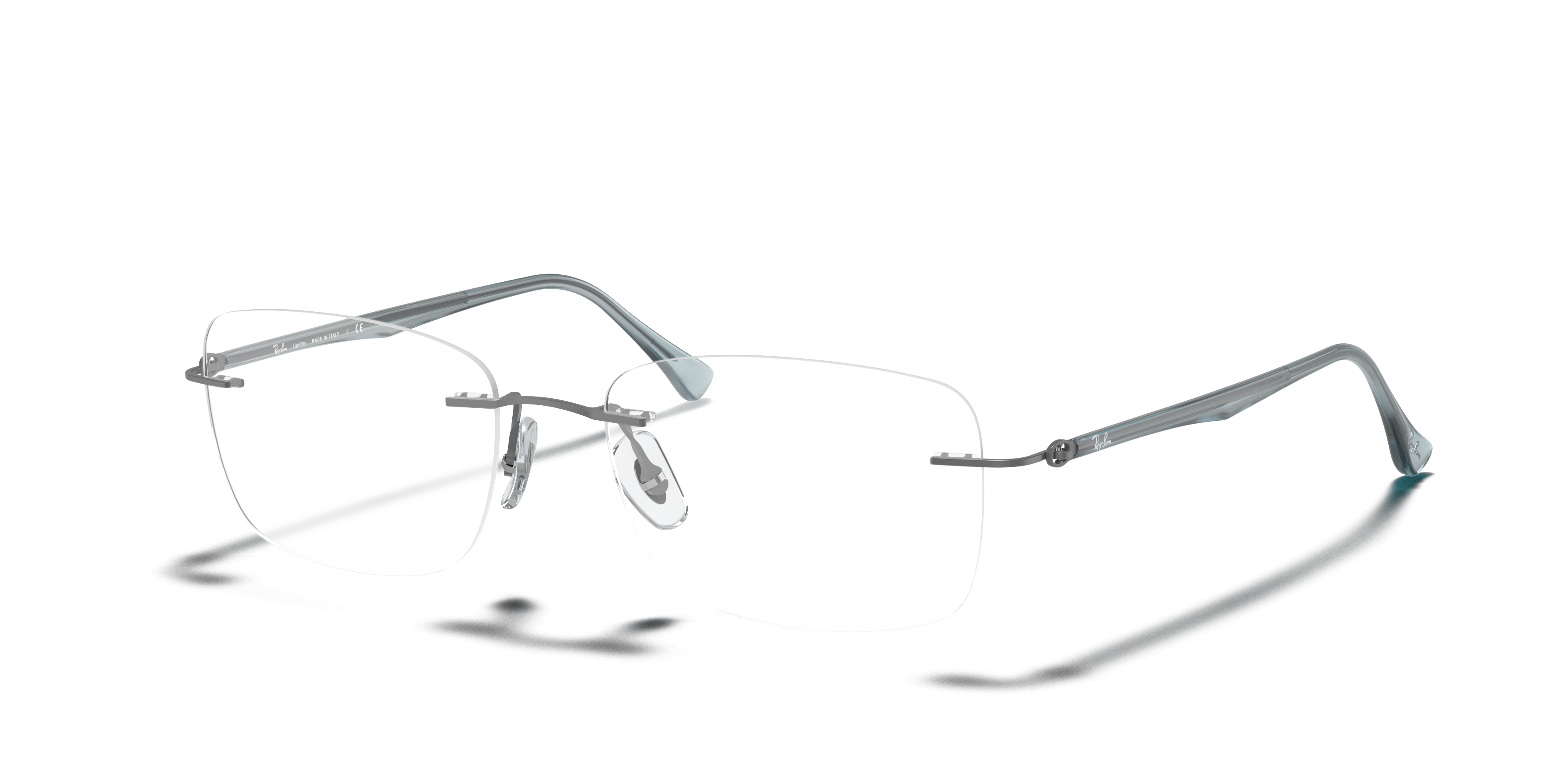 RB8725 Gunmetal TitanEyeglass Frames von B24, Dreiviertelansicht