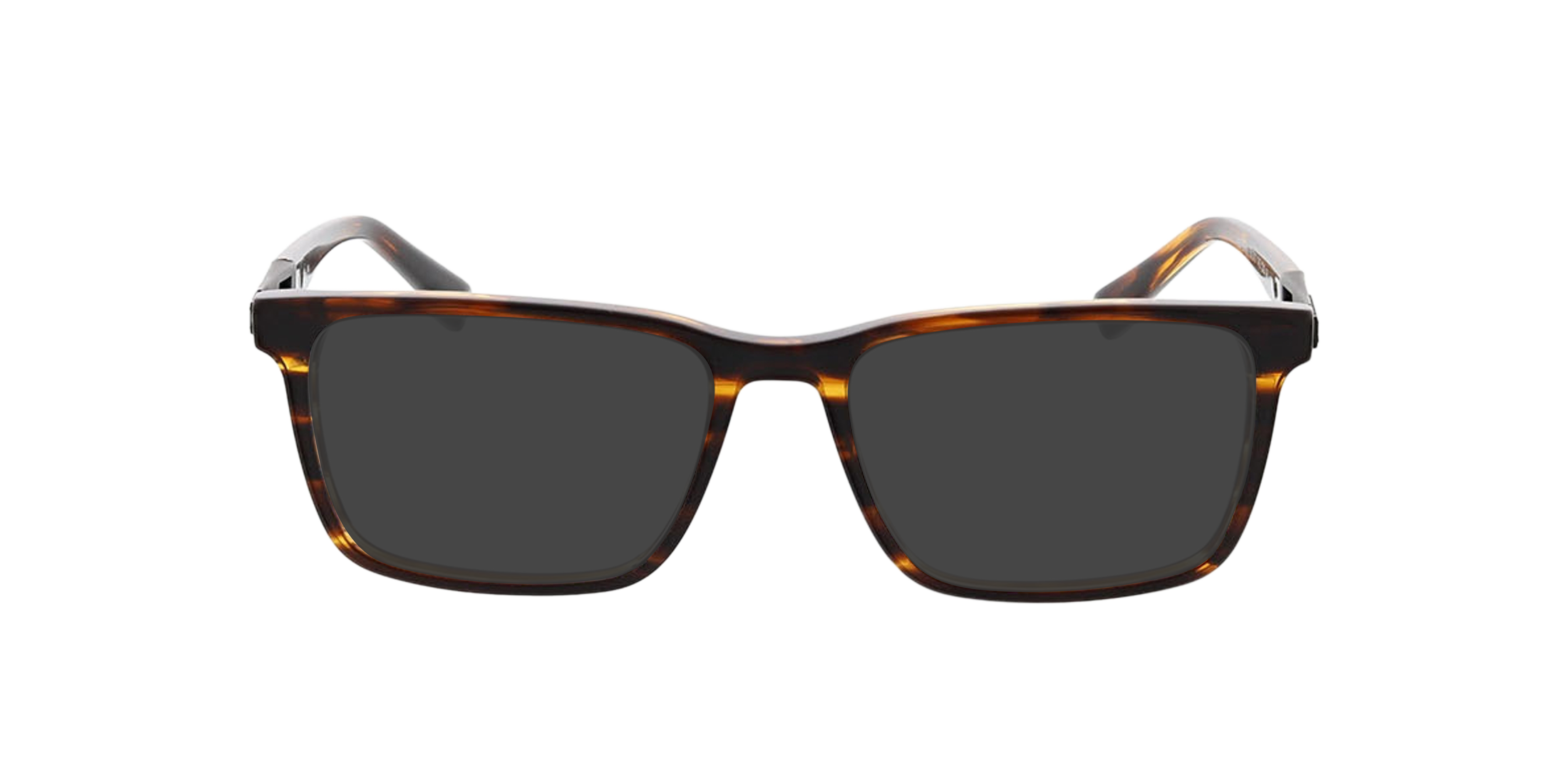 Lenny Bruin hoorn  &  matzwart AcetaatEyeglass Frames van B24, met getinte lenzen