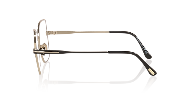 FT5876-B Tan MetaalEyeglass Frames van B24, Zijaanzicht