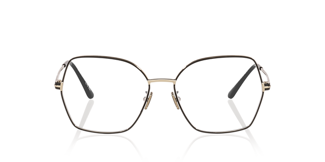 FT5876-B Tan MetaalEyeglass Frames van B24, Vooraanzicht