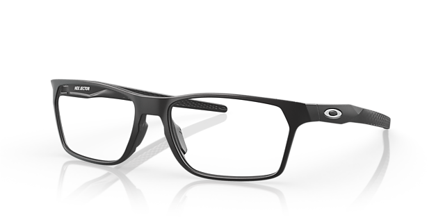 Hex Jector Schwarz satiniert KunststoffEyeglass Frames von B24, Dreiviertelansicht