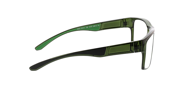 Blaze Kristal kaki  &  groen KunststofEyeglass Frames van B24, Zijaanzicht