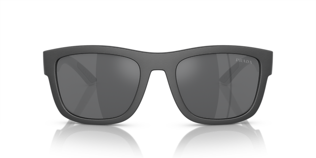 PS 01ZS Mat grijs metaal KunststofSunglass Frames van B24, Vooraanzicht