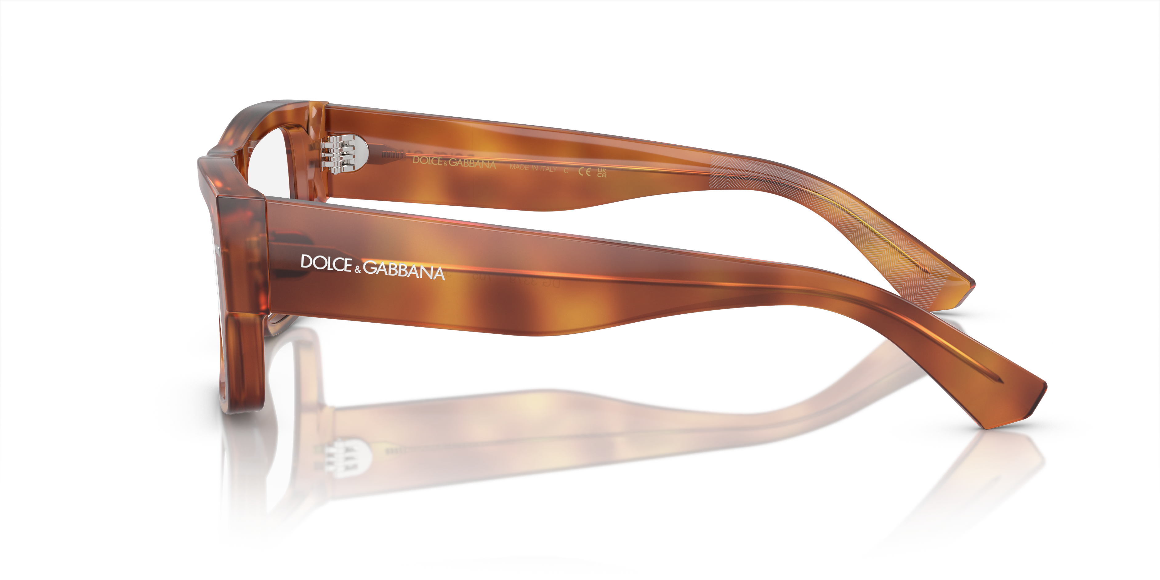 DG3379 Ginger Havana AcetaatEyeglass Frames van B24, Zijaanzicht