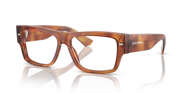DG3379 Ginger Havana AcetaatEyeglass Frames van B24, Hoekweergave