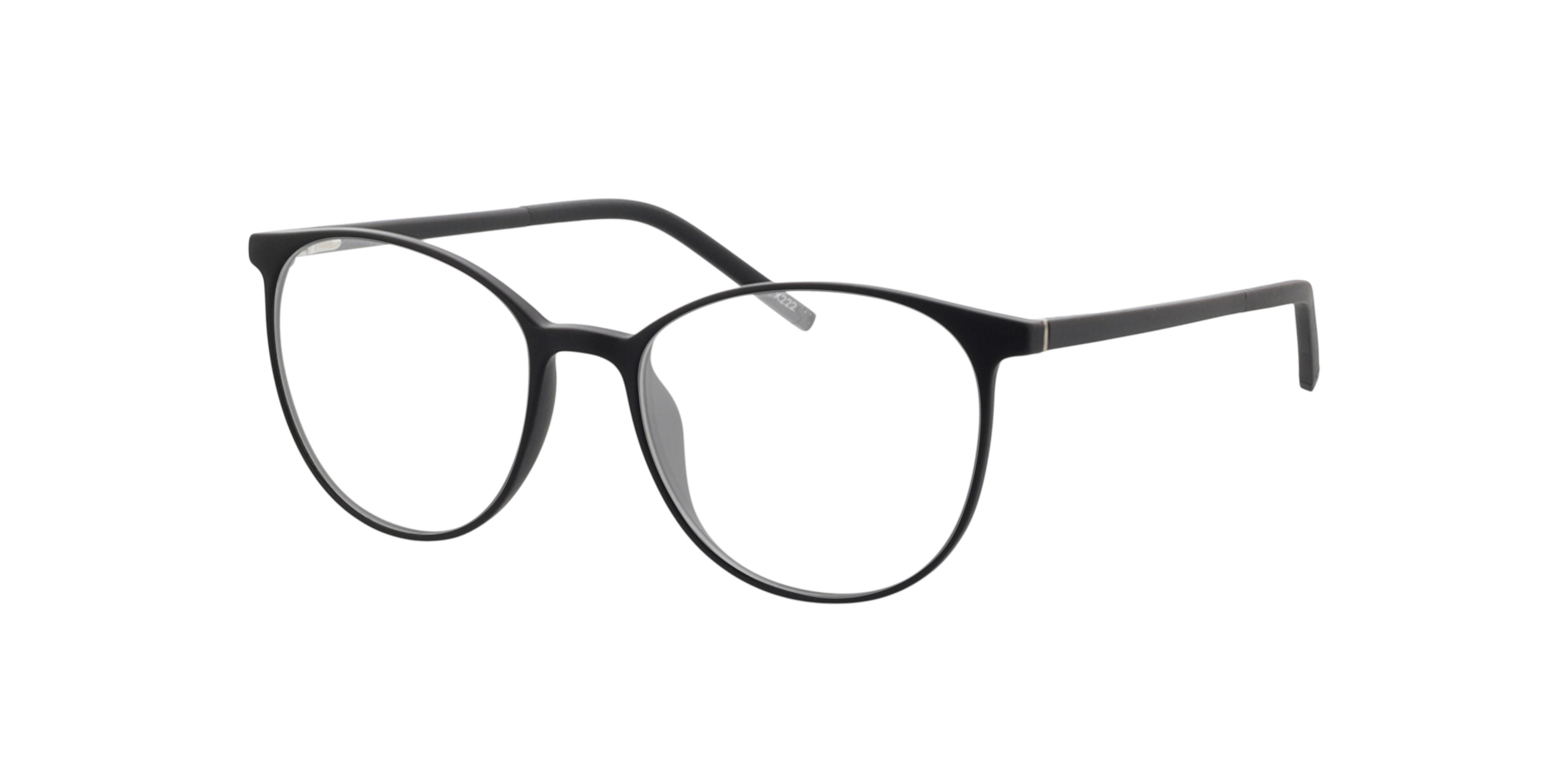 Conroe Matt Schwarz KunststoffEyeglass Frames von B24, Dreiviertelansicht