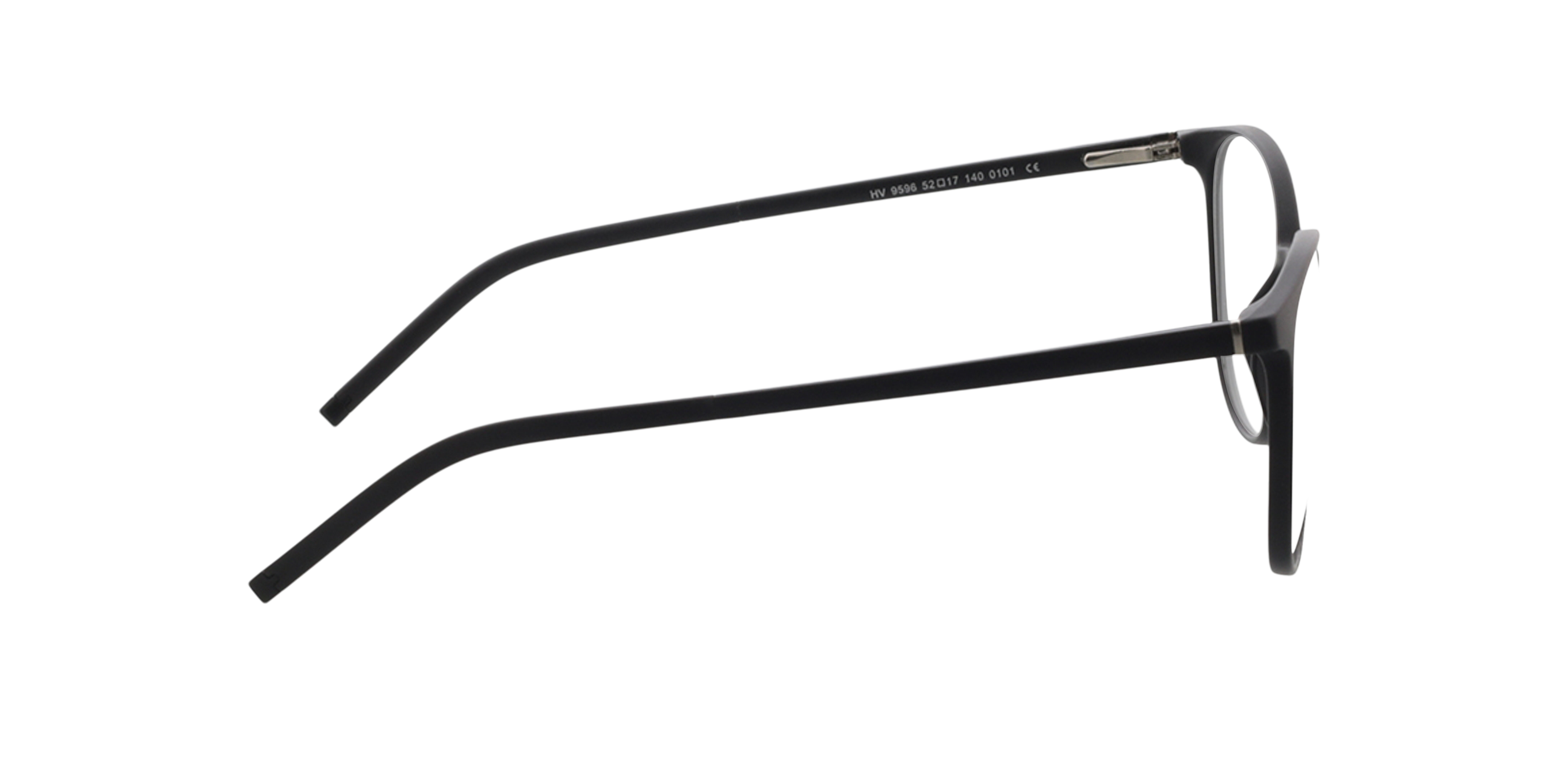 Conroe Matt Schwarz KunststoffEyeglass Frames von B24, Seitenansicht