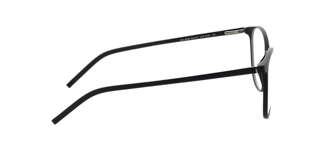 Conroe Matzwart KunststofEyeglass Frames van B24, Zijaanzicht