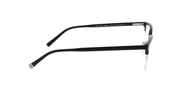 Newton Schwarz MetallEyeglass Frames von B24, Seitenansicht