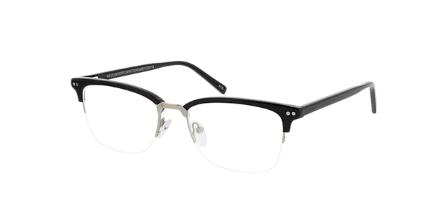 Newton Schwarz MetallEyeglass Frames von B24, Dreiviertelansicht