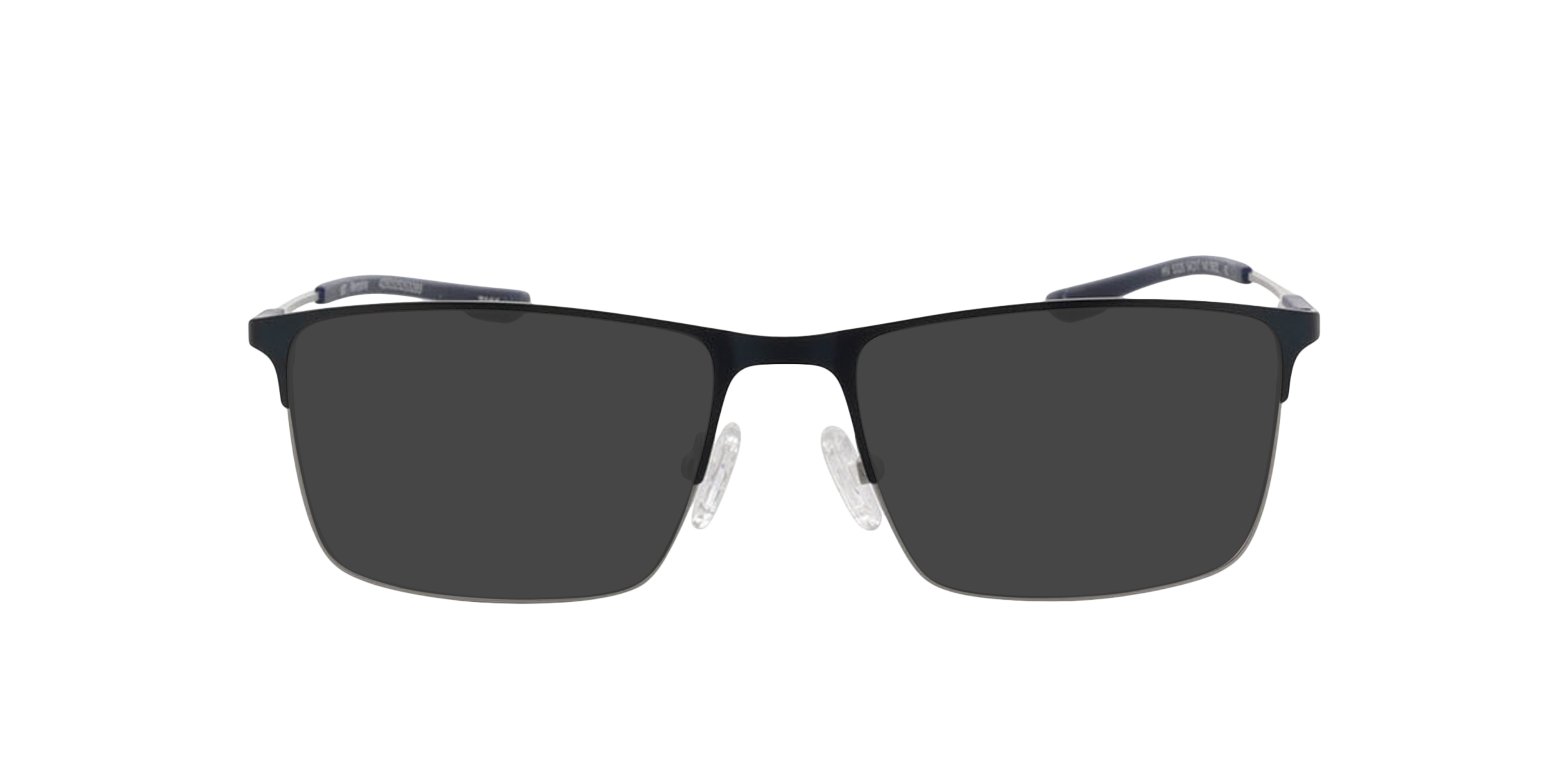 Memphis Matblauw  &  matzilver MetaalEyeglass Frames van B24, met getinte lenzen