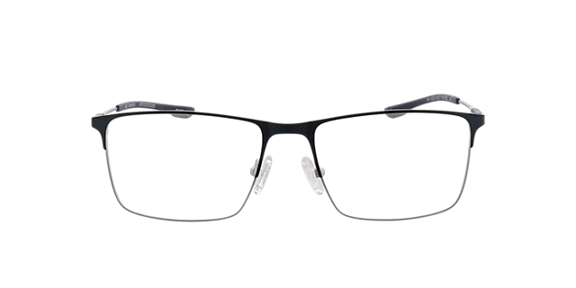 Memphis Matt Blue & Matt Silver MetallEyeglass Frames von B24, Vorderansicht