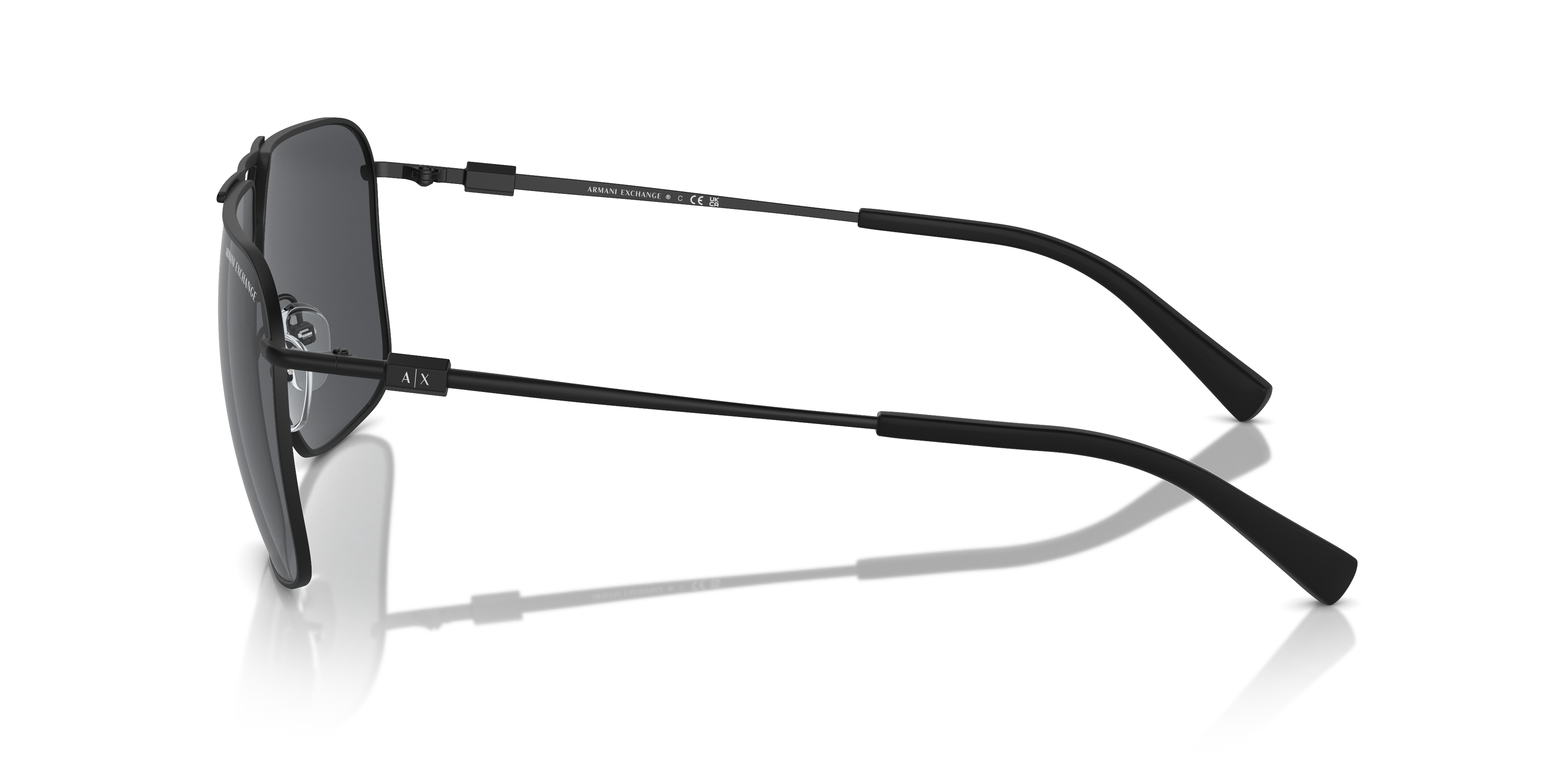 AX2050S Matt Schwarz MetallSunglass Frames von B24, Seitenansicht