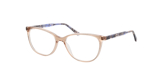 Milano Tweelaags koraal & kristal paars AcetaatEyeglass Frames van B24, Hoekweergave