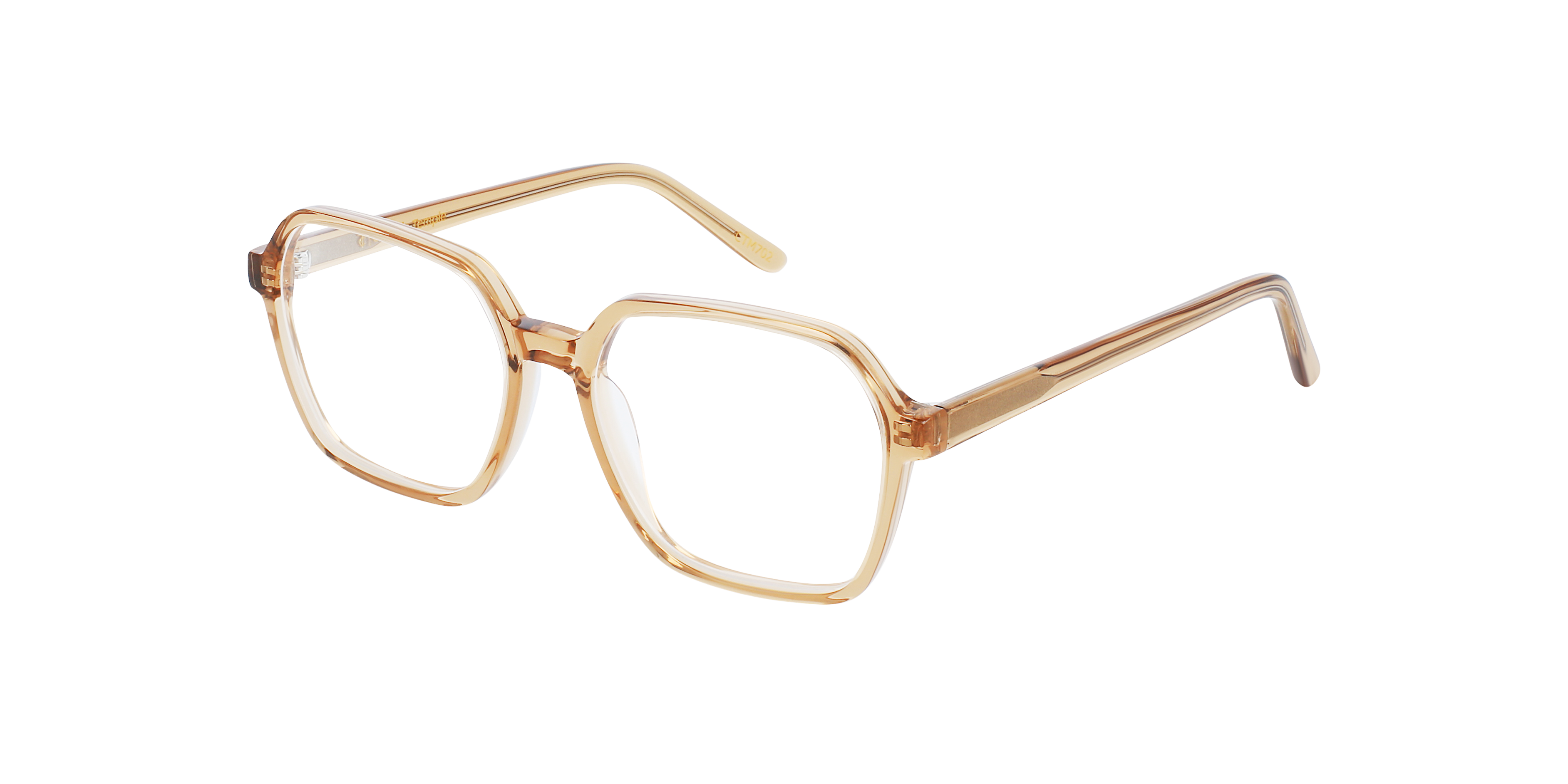 Dallas CT Crystal Caramel AcetatEyeglass Frames von B24, Dreiviertelansicht