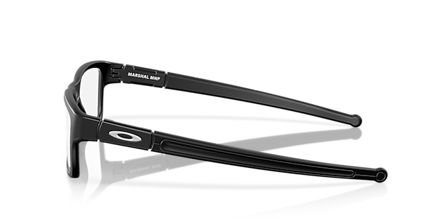 Marshal™ (TruBridge™) Satijnglans zwart KunststofEyeglass Frames van B24, Zijaanzicht