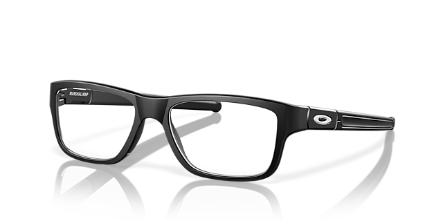 Marshal™ (TruBridge™) Satijnglans zwart KunststofEyeglass Frames van B24, Hoekweergave