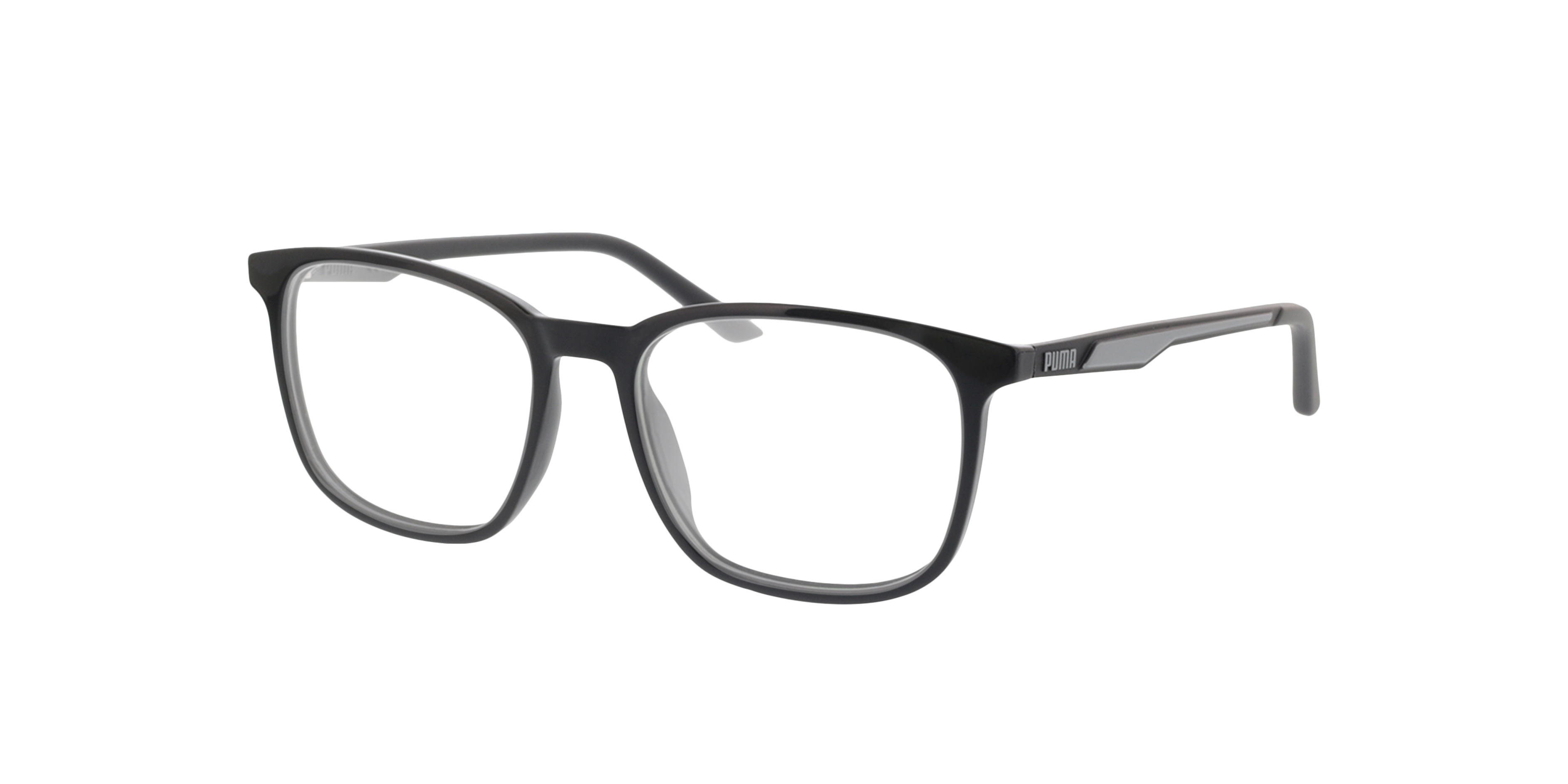 PU0371O Schwarz KunststoffEyeglass Frames von B24, Dreiviertelansicht